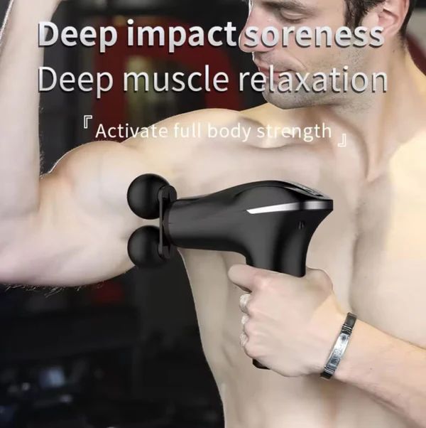 Beliix™Electric Double Muscle Massager Gun مسدس التدليك الكهربائي المزدوج من